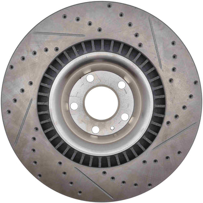 StopTech Sport Drilled/Slotted Brake Rotor; Front Right