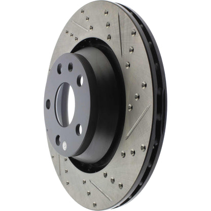 StopTech Sport Drilled/Slotted Brake Rotor; Rear Left