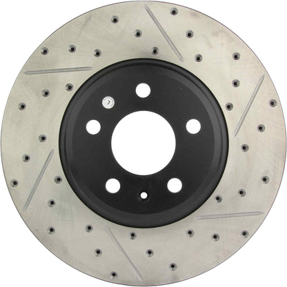 StopTech 08-11 Audi A5 Quattro w/TRW/Girling Brakes Cryo Sport Slotted & Drilled Front Left Rotor 127.33123CL