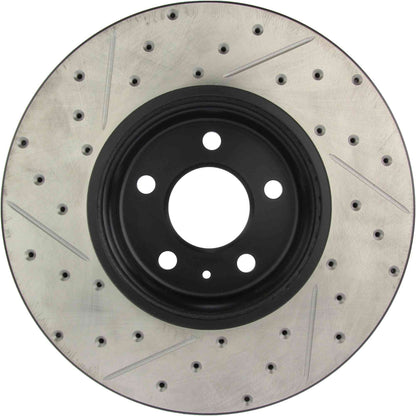 StopTech Sport Drilled/Slotted Brake Rotor; Front Left
