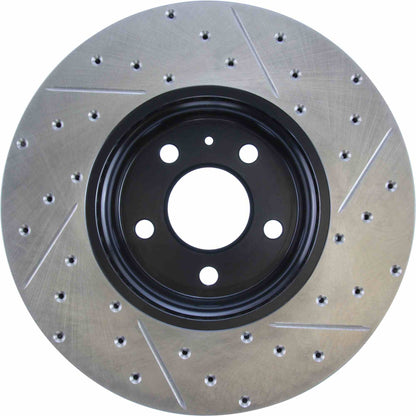 StopTech Sport Drilled/Slotted Brake Rotor; Front Right