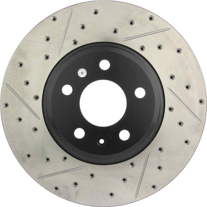 StopTech Sport Drilled/Slotted Brake Rotor; Front Right