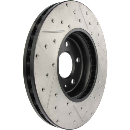 StopTech Sport Drilled/Slotted Brake Rotor; Front Right