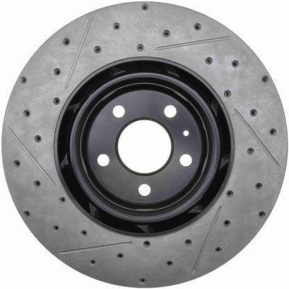 StopTech 2008-2012 Audi S4 Slotted & Drilled Left Front Brake Rotor 127.33124L