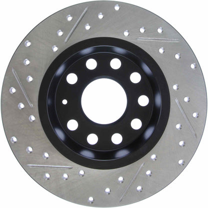 StopTech 10-12 and 15-16 Audi A3/A3 Quattro Sportstop Cryo Slotted & Drilled Rear Left Rotor 127.33131CL