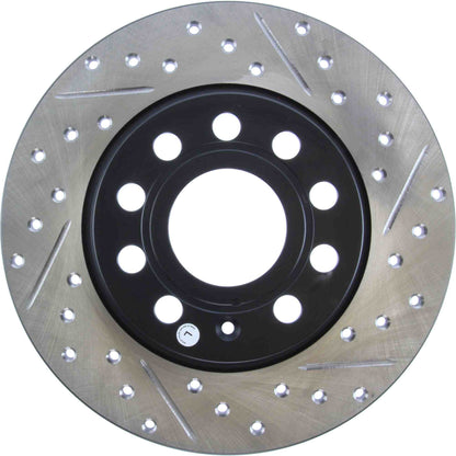 StopTech Sport Drilled/Slotted Brake Rotor; Rear Left