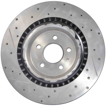 Stoptech 11-15 Audi A8 Quattro Sport Slotted & Drilled Left Rear Rotor 127.33133L