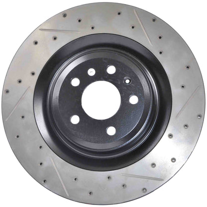 Stoptech 11-15 Audi A8 Quattro Sport Slotted & Drilled Left Rear Rotor 127.33133L