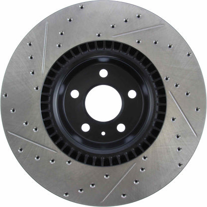 StopTech Sport Drilled/Slotted Brake Rotor; Front Left