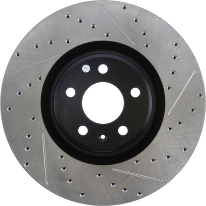 StopTech Sport Drilled/Slotted Brake Rotor; Front Left