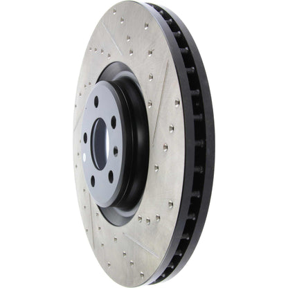 StopTech Sport Drilled/Slotted Brake Rotor; Front Left
