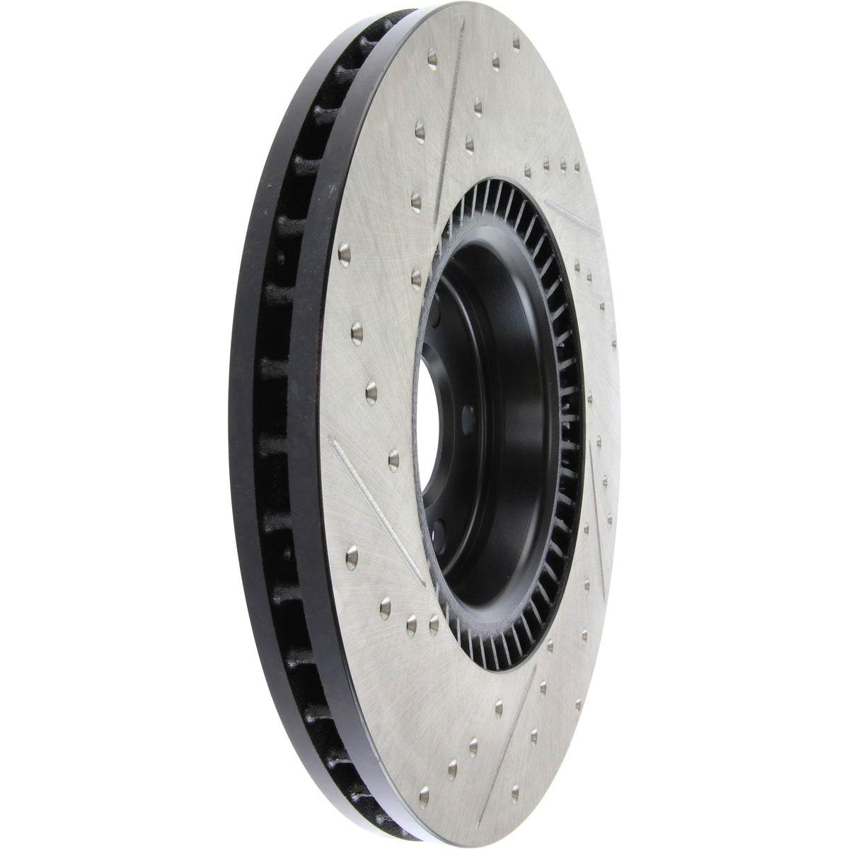 StopTech Sport Drilled/Slotted Brake Rotor; Front Left