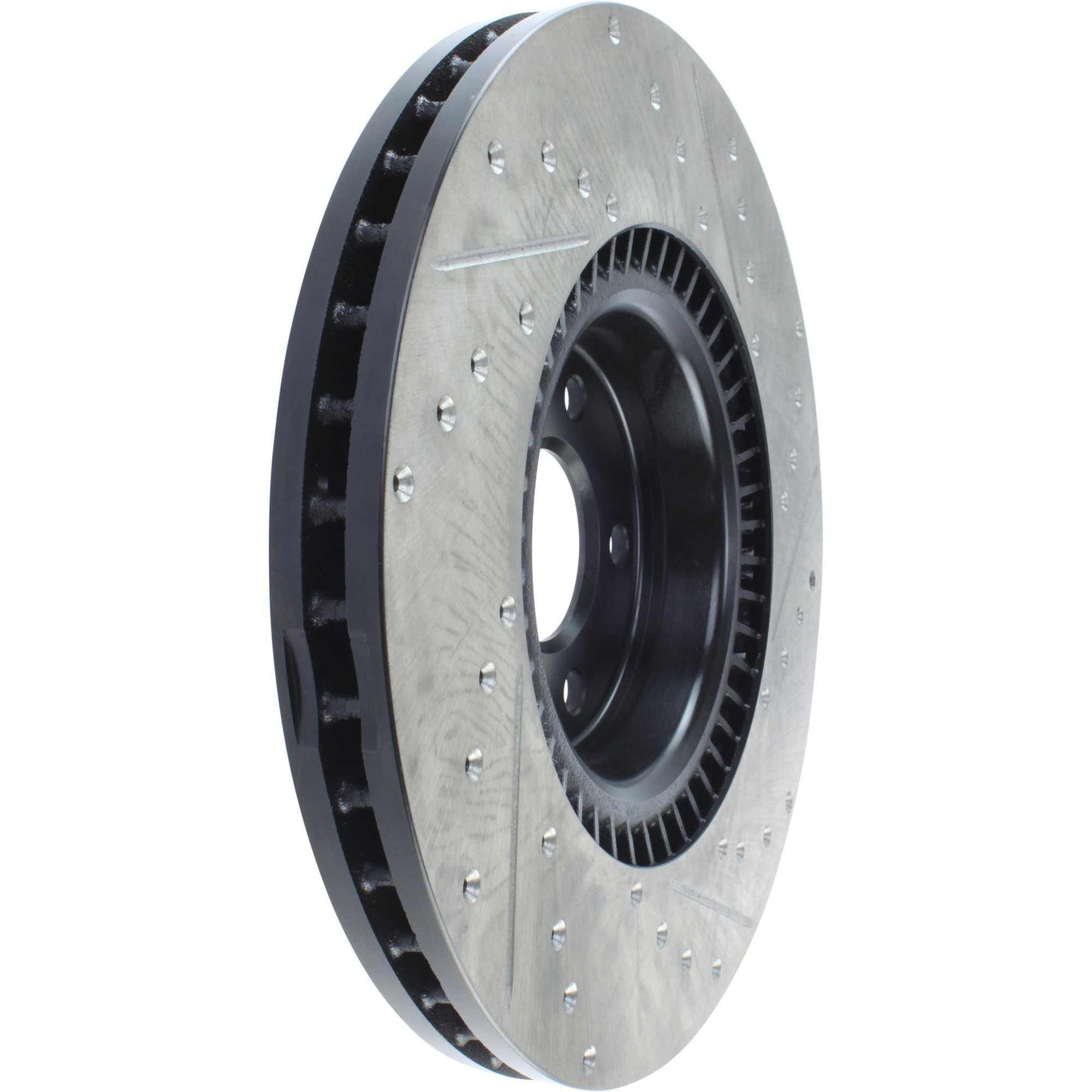 StopTech Sport Drilled/Slotted Brake Rotor; Front Right