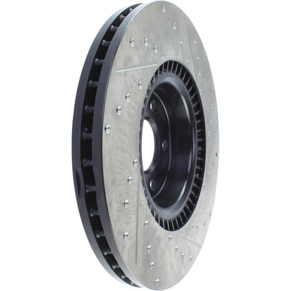 StopTech Sport Drilled/Slotted Brake Rotor; Front Right