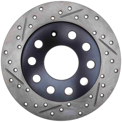 StopTech 11-17 Volkswagen Jetta /Golf / Golf GTI Slotted & Drilled Rear Right Rotor 127.33135R
