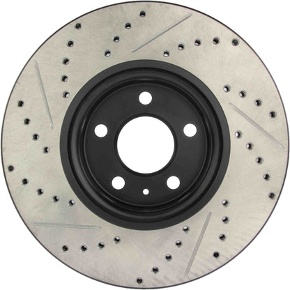 StopTech Sport Drilled/Slotted Brake Rotor; Front Left