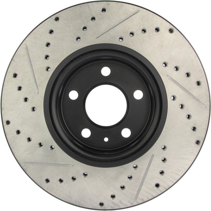 StopTech Sport Drilled/Slotted Brake Rotor; Front Left