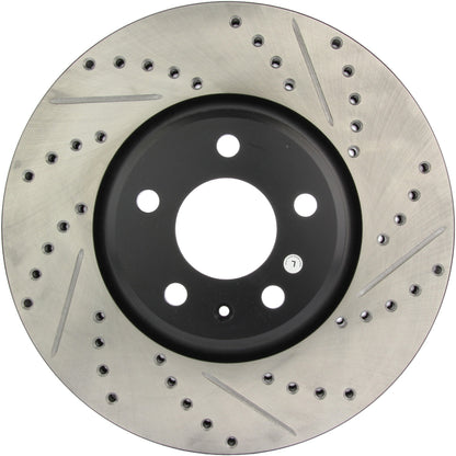 StopTech Sport Drilled/Slotted Brake Rotor; Front Left