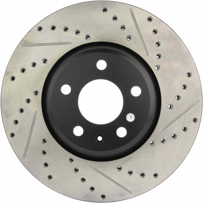 StopTech Sport Drilled/Slotted Brake Rotor; Front Left