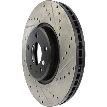 StopTech Sport Drilled/Slotted Brake Rotor; Front Left