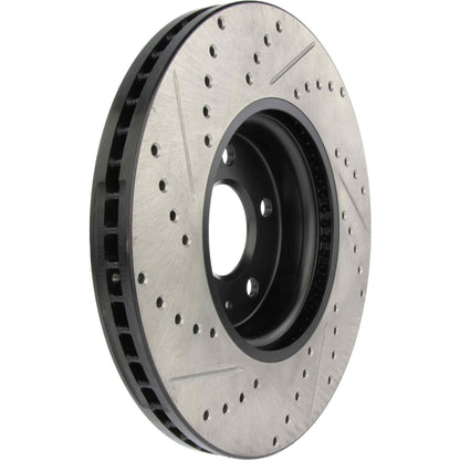 StopTech Sport Drilled/Slotted Brake Rotor; Front Left