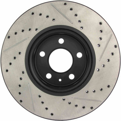 StopTech Sport Drilled/Slotted Brake Rotor; Front Right