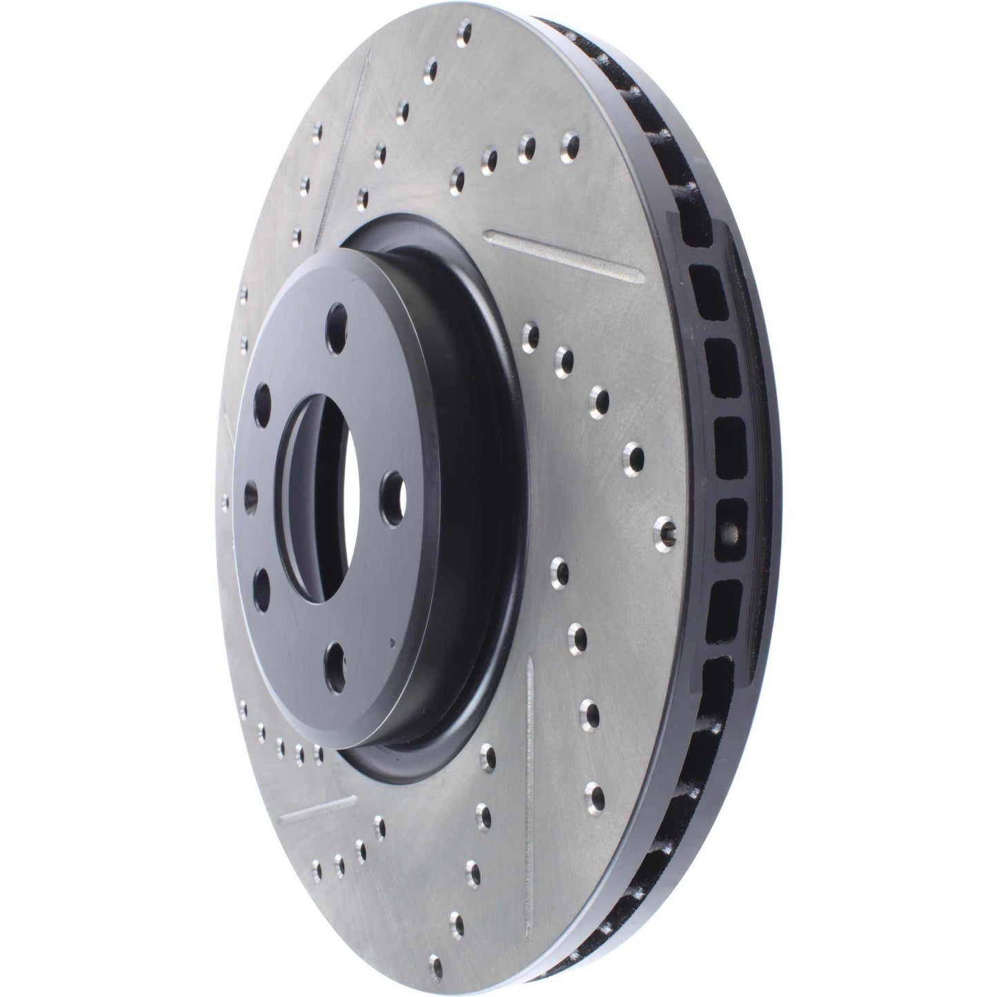 StopTech Sport Drilled/Slotted Brake Rotor; Front Right