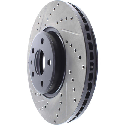 StopTech Sport Drilled/Slotted Brake Rotor; Front Right
