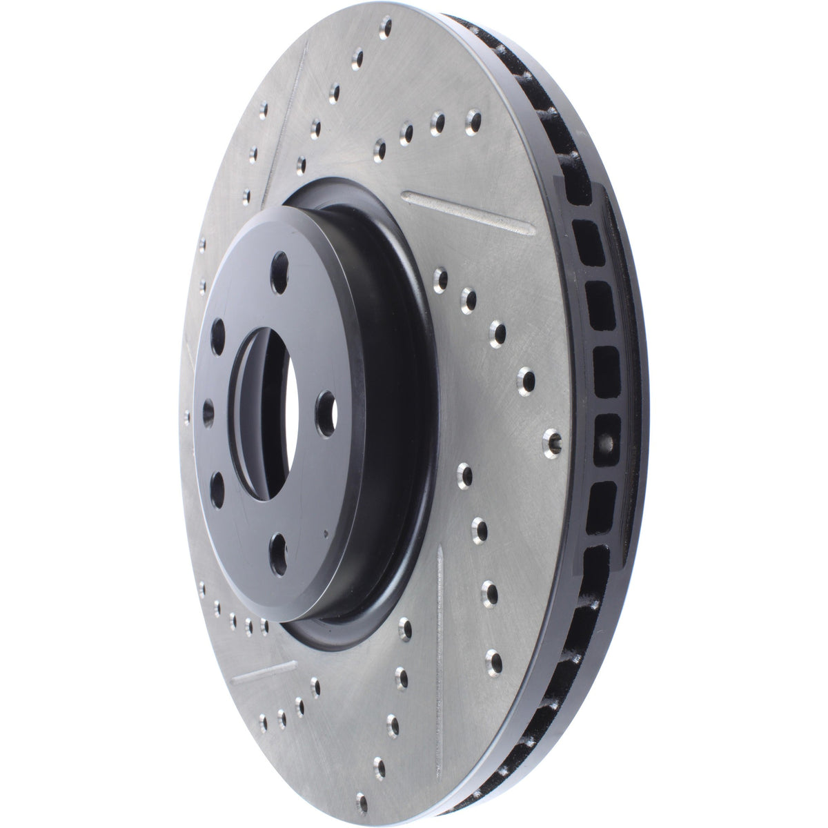StopTech Sport Drilled/Slotted Brake Rotor; Front Right