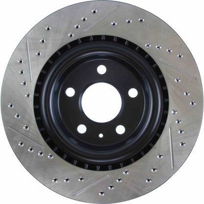 StopTech Sport Drilled/Slotted Brake Rotor; Rear Left