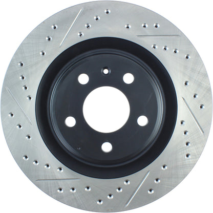 StopTech Sport Drilled/Slotted Brake Rotor; Rear Right