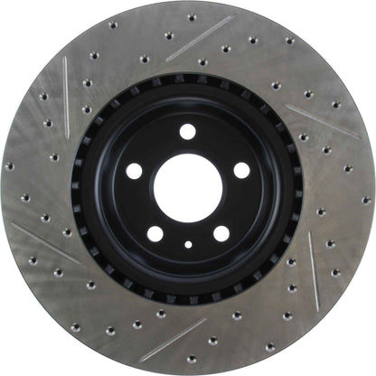 StopTech Sport Drilled/Slotted Brake Rotor; Front Left