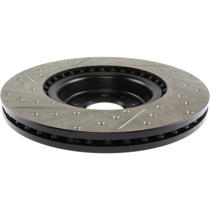 StopTech Sport Drilled/Slotted Brake Rotor; Front Left