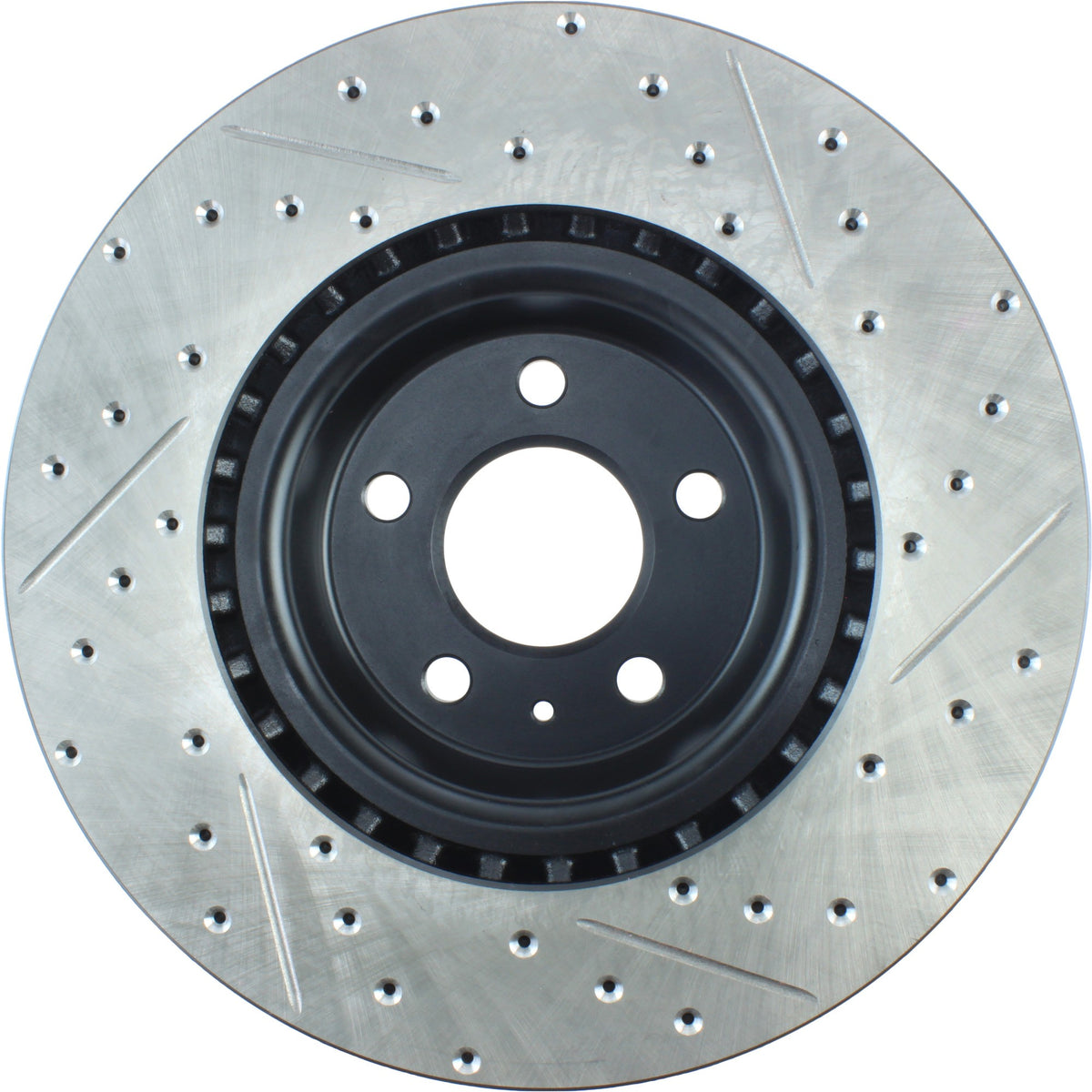 StopTech Sport Drilled/Slotted Brake Rotor; Front Right