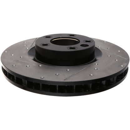 StopTech 11-18 Porsche Cayenne Sport Slotted & Drilled Front Right Brake Rotor 127.33141R