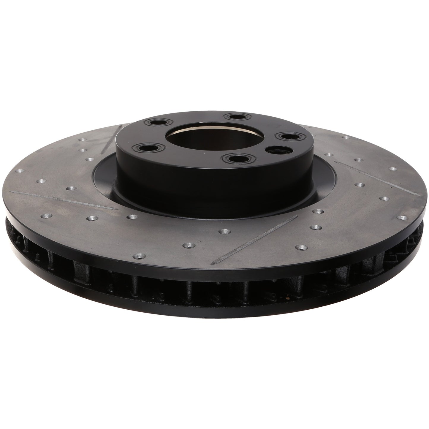 StopTech 11-18 Porsche Cayenne Sport Slotted & Drilled Front Right Brake Rotor 127.33141R