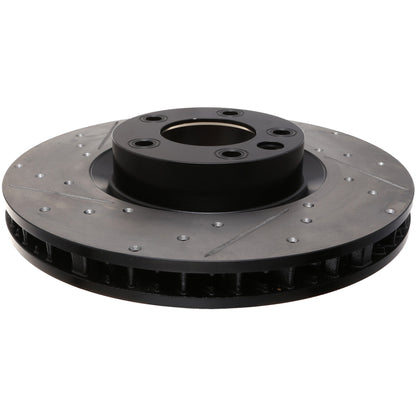 StopTech 11-18 Porsche Cayenne Sport Slotted & Drilled Front Right Brake Rotor 127.33141R