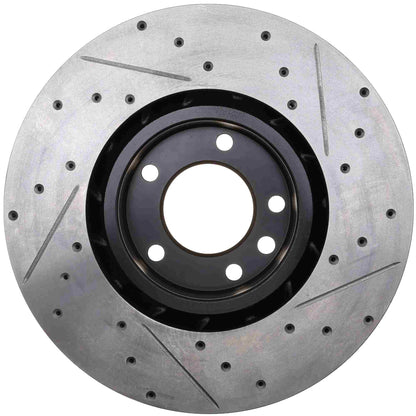 StopTech 11-18 Porsche Cayenne Sport Slotted & Drilled Front Right Brake Rotor 127.33141R