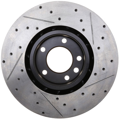 StopTech 11-18 Porsche Cayenne Sport Slotted & Drilled Front Right Brake Rotor 127.33141R