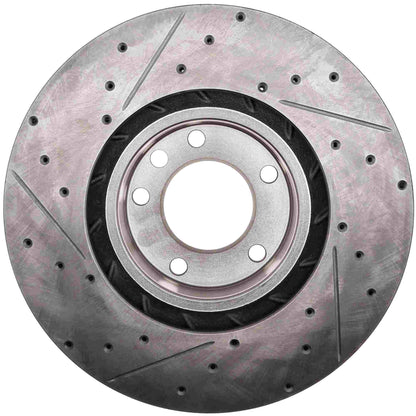 StopTech 11-18 Porsche Cayenne Sport Slotted & Drilled Front Left Brake Rotor 127.33142L