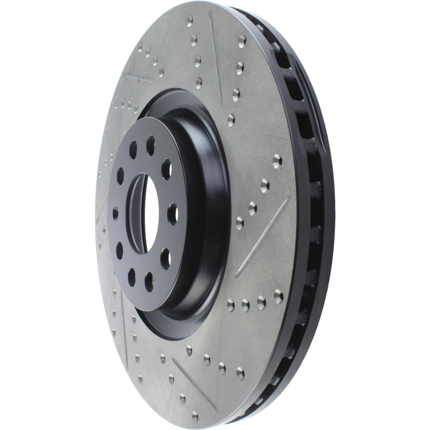 StopTech Sport Drilled/Slotted Brake Rotor; Front Left