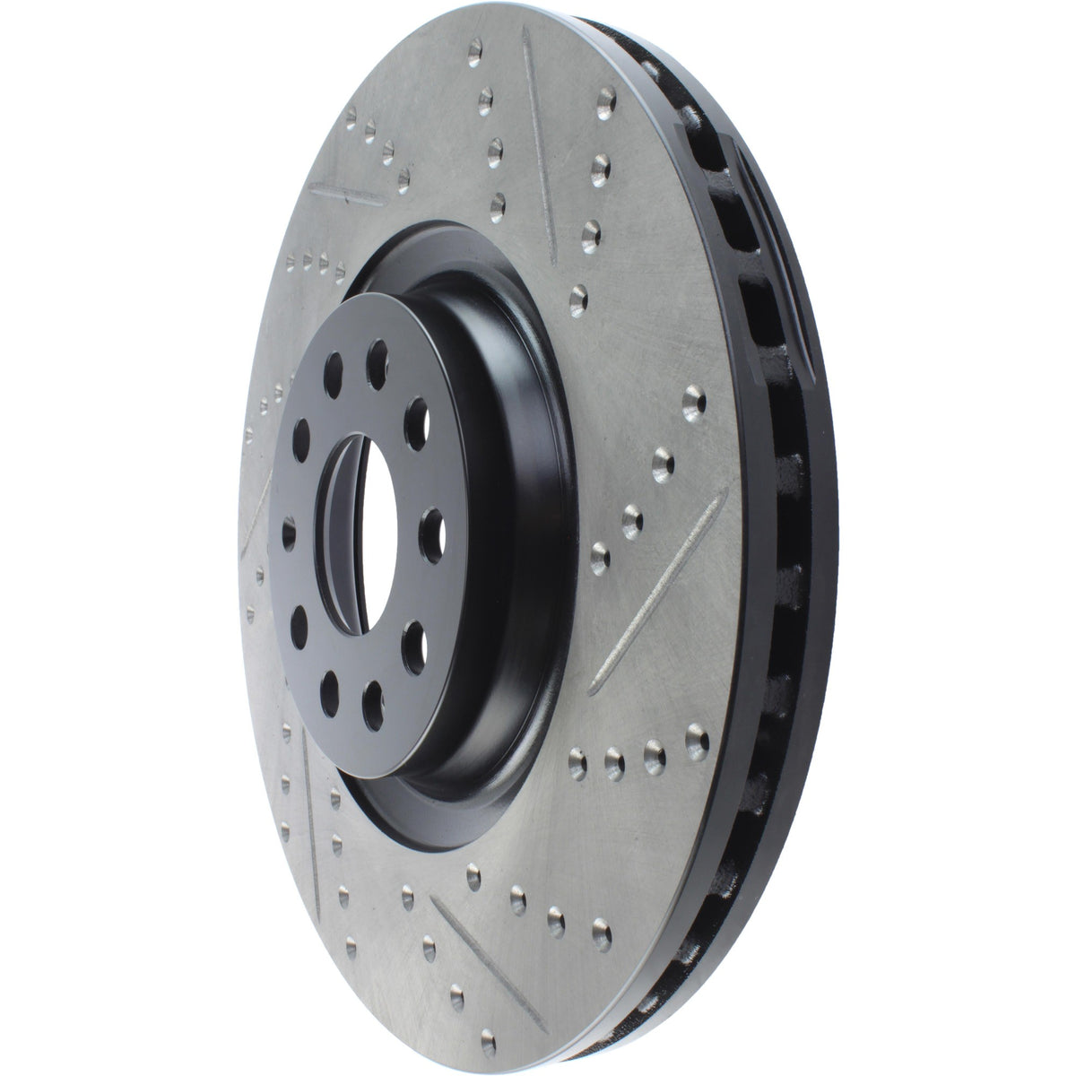 StopTech Sport Drilled/Slotted Brake Rotor; Front Left