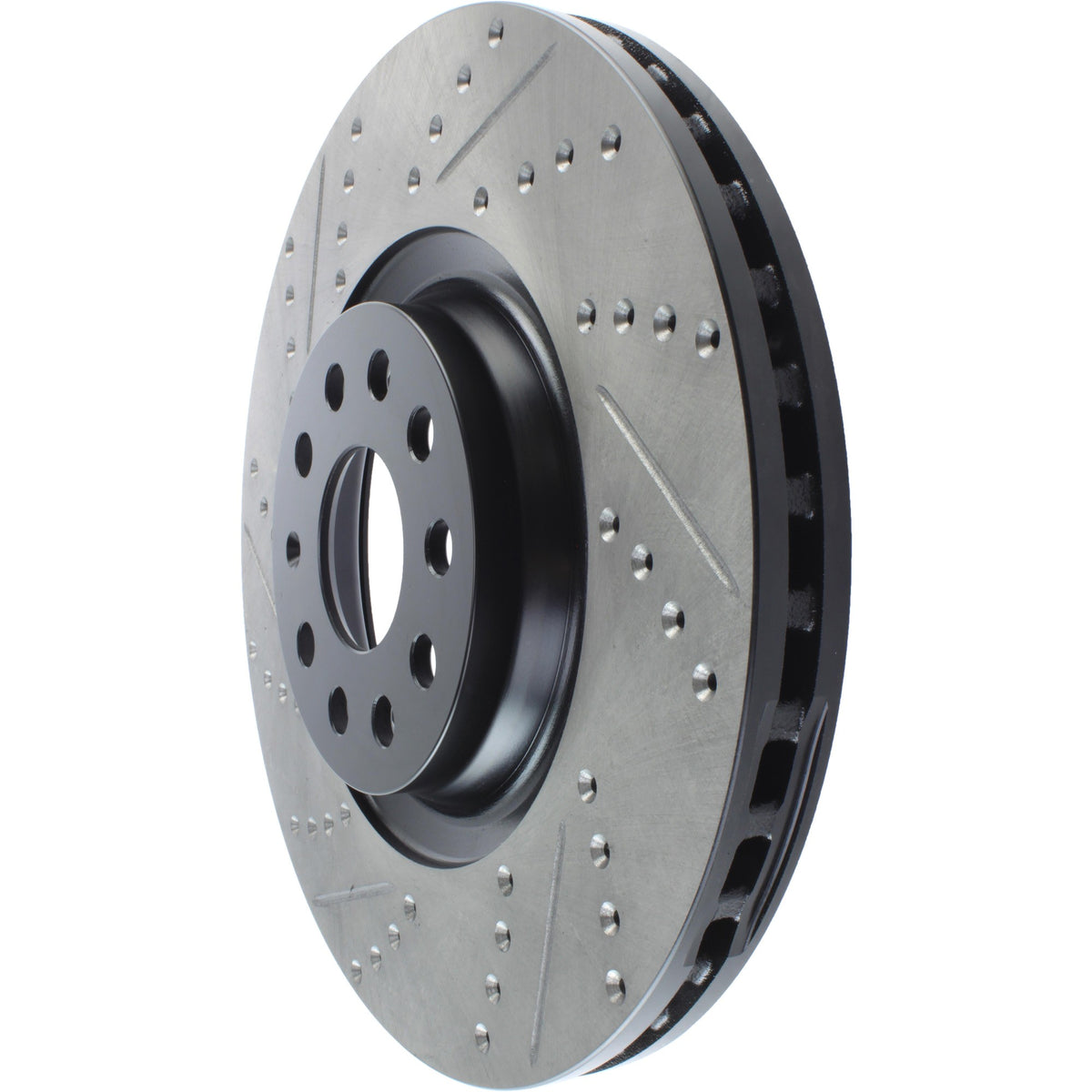 StopTech Sport Drilled/Slotted Brake Rotor; Front Right