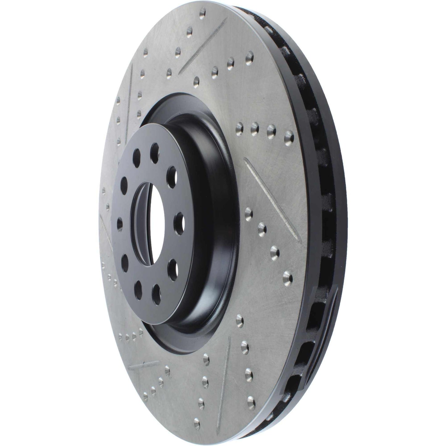 StopTech Sport Drilled/Slotted Brake Rotor; Front Right