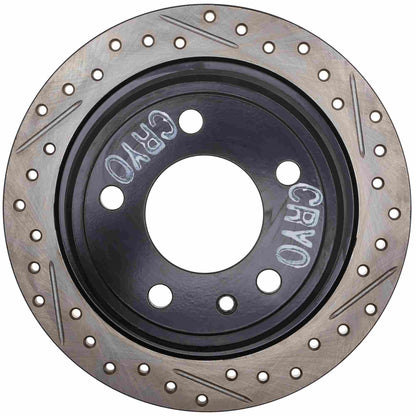 StopTech 82-89 BMW 635CSi Sport Cryo Slotted & Drilled Rear Left Rotor 127.34016CL