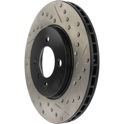 StopTech Sport Drilled/Slotted Brake Rotor; Front Left
