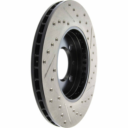 StopTech Sport Drilled/Slotted Brake Rotor; Front Right