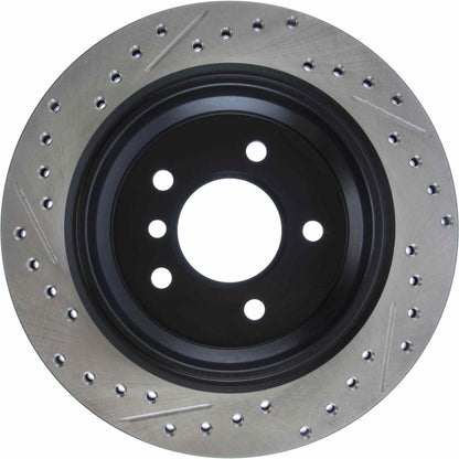 StopTech 01-03 BMW 525/530 Series / 96-03 540i / 96-00 528 Series Slotted&Drilled Left Rear Rotor 127.34046L
