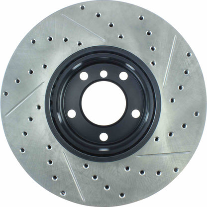 StopTech 01-03 BMW 530 Series / 3/00-03 540 Slotted & Drilled Right Front Rotor 127.34055R
