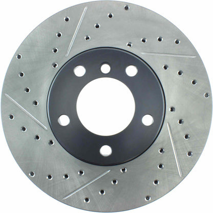 StopTech 01-03 BMW 530 Series / 3/00-03 540 Slotted & Drilled Right Front Rotor 127.34055R
